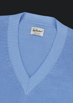 Damen Luis Trenker Azurblauer Strickpullover Luzoe