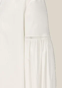 Damen Luis Trenker Baumwollbluse Mit Ballonärmeln Lufanny