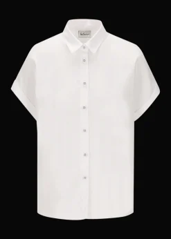 Damen Luis Trenker Baumwollbluse Mit Kurzen Ärmeln Luflora