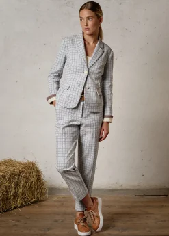 Damen Luis Trenker Baumwolljacquard-Hose Im Cigarette Cut Luleonelle