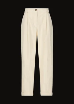 Damen Luis Trenker Baumwoll-Leinen-Hose Im Carrot Fit Luloretta