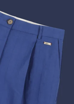 Damen Luis Trenker Baumwoll-Leinen-Hose Im Carrot Fit Luloretta