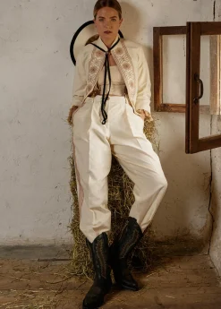 Damen/Herren Luis Trenker Bestickter Cowboy-Stiefel Aus Leder Lucamp