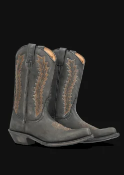 Damen/Herren Luis Trenker Bestickter Cowboy-Stiefel Aus Leder Lucamp