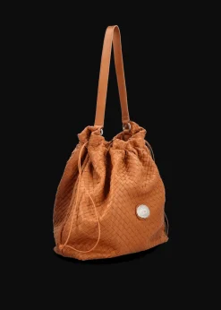 Damen Luis Trenker Beuteltasche Aus Geflochtenem Leder Lusac