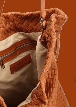 Damen Luis Trenker Beuteltasche Aus Geflochtenem Leder Lusac