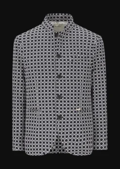 Herren Luis Trenker Blazer Aus Baumwolljacquard Lusandretto