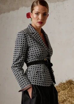 Damen Luis Trenker Blazer Aus Baumwolljacquard Luramona