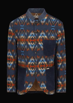 Herren Luis Trenker Blazer Mit Ethno-Muster Lugionas