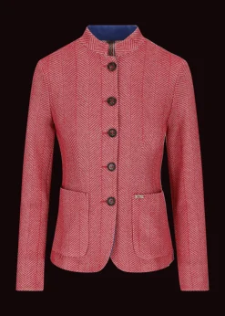 Damen Luis Trenker Blazer Mit Fischgrätmuster Luranda