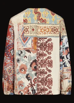 Damen Luis Trenker Bluse Mit em Patchwork-Print Lugiada