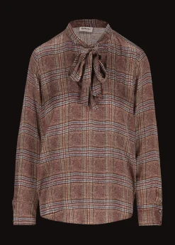 Damen Luis Trenker Bluse Mit Prince Of Wales Print Lubrida