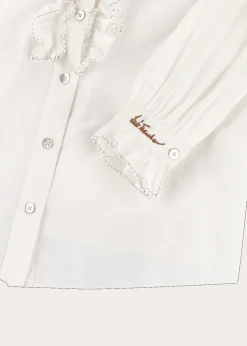 Damen Luis Trenker Bluse Mit Rüschendetail Lubrenda