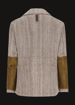 Herren Luis Trenker Bouclé-Mantel Mit Fischgrätmuster Lumartin