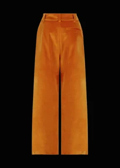 Damen Luis Trenker Bundfaltenhose Aus Samt Luxara