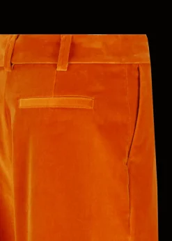 Damen Luis Trenker Bundfaltenhose Aus Samt Luxara