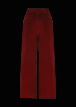 Damen Luis Trenker Bundfaltenhose Aus Samt Luxara