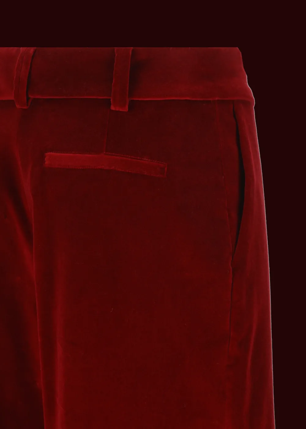 Damen Luis Trenker Bundfaltenhose Aus Samt Luxara