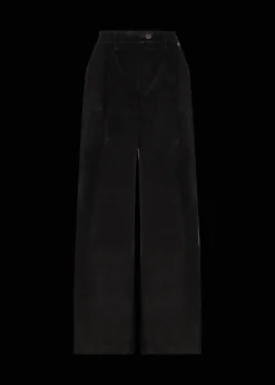 Damen Luis Trenker Bundfaltenhose Aus Samt Luxara