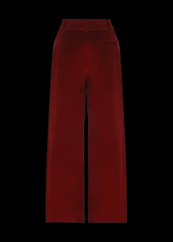 Damen Luis Trenker Bundfaltenhose Aus Samt Luxara