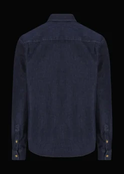 Herren Luis Trenker Button-Down-Hemd Im Dark Denim Look Lubenzio