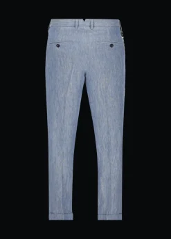 Herren Luis Trenker Chino-Hose Aus Reinem Leinen Lubruneu