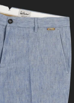 Herren Luis Trenker Chino-Hose Aus Reinem Leinen Lubruneu