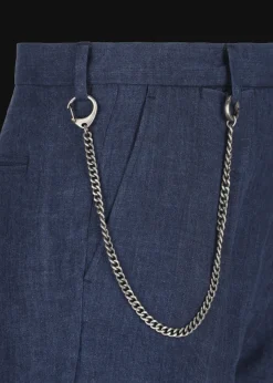 Herren Luis Trenker Chino-Hose Aus Reinem Leinen Lubruneu