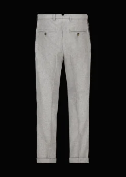 Herren Luis Trenker Chino-Hose Aus Wollflanell Lubruneu