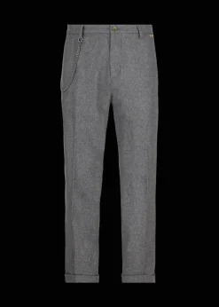 Herren Luis Trenker Chino-Hose Aus Wollflanell Lubruneu