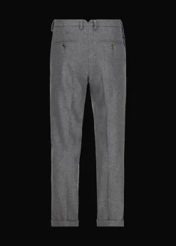 Herren Luis Trenker Chino-Hose Aus Wollflanell Lubruneu