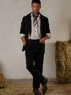 Herren Luis Trenker Chino-Hose Mit Bundfalten Lubrian