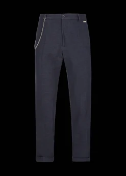 Herren Luis Trenker Chino-Hose Mit Fischgrätmuster Lubruneu