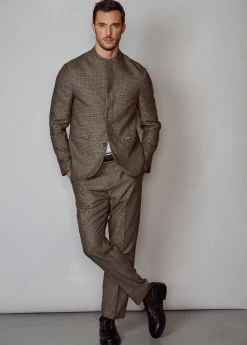 Herren Luis Trenker Chino-Hose Mit Hahnentrittmuster Lubogi