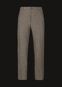 Herren Luis Trenker Chino-Hose Mit Hahnentrittmuster Lubogi