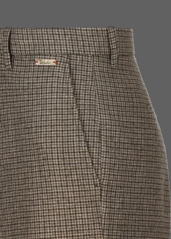 Herren Luis Trenker Chino-Hose Mit Hahnentrittmuster Lubogi