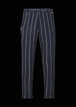 Herren Luis Trenker Chino-Hose Mit Nadelstreifen Lubruneu