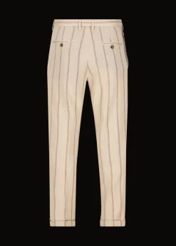 Herren Luis Trenker Chino-Hose Mit Nadelstreifen Lubruneu