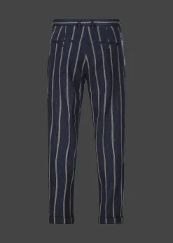 Herren Luis Trenker Chino-Hose Mit Nadelstreifen Lubruneu