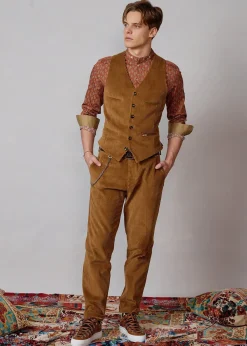 Herren Luis Trenker Cord-Weste Lusebastian