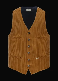 Herren Luis Trenker Cord-Weste Lusebastian