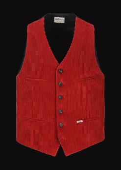 Herren Luis Trenker Cord-Weste Lusebastian