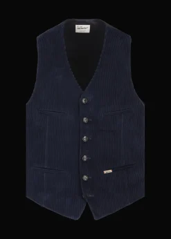 Herren Luis Trenker Cord-Weste Lusebastian