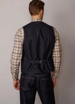 Herren Luis Trenker Dark Denim Weste Lusven
