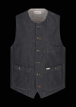 Herren Luis Trenker Dark Denim Weste Lusven