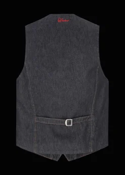 Herren Luis Trenker Dark Denim Weste Lusven