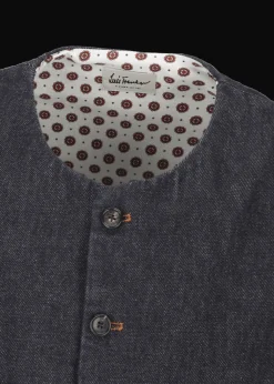 Herren Luis Trenker Dark Denim Weste Lusven