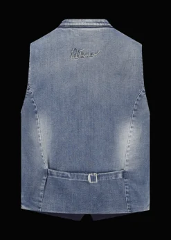 Herren Luis Trenker Denim-Weste Lusavio