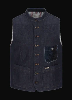 Herren Luis Trenker Denim-Weste Lusavio