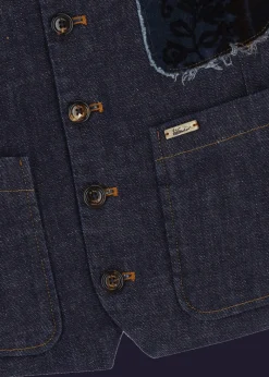 Herren Luis Trenker Denim-Weste Lusavio